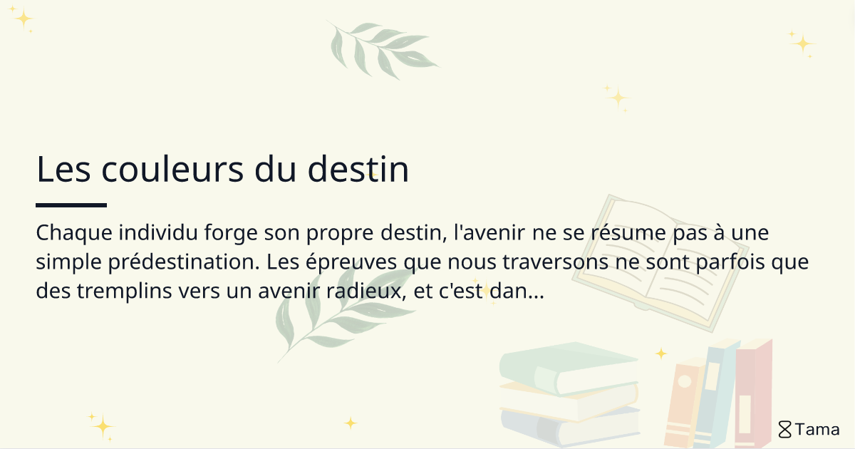 Lire Les couleurs du destin | Télécharger gratuitement Tama
